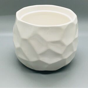 Ceramic organic design white ceramic planter cache pot